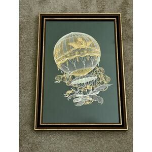 Franklin Mint Sterling Silver "Sailing the Skies" Sculpture: 24K Hot Air Balloon